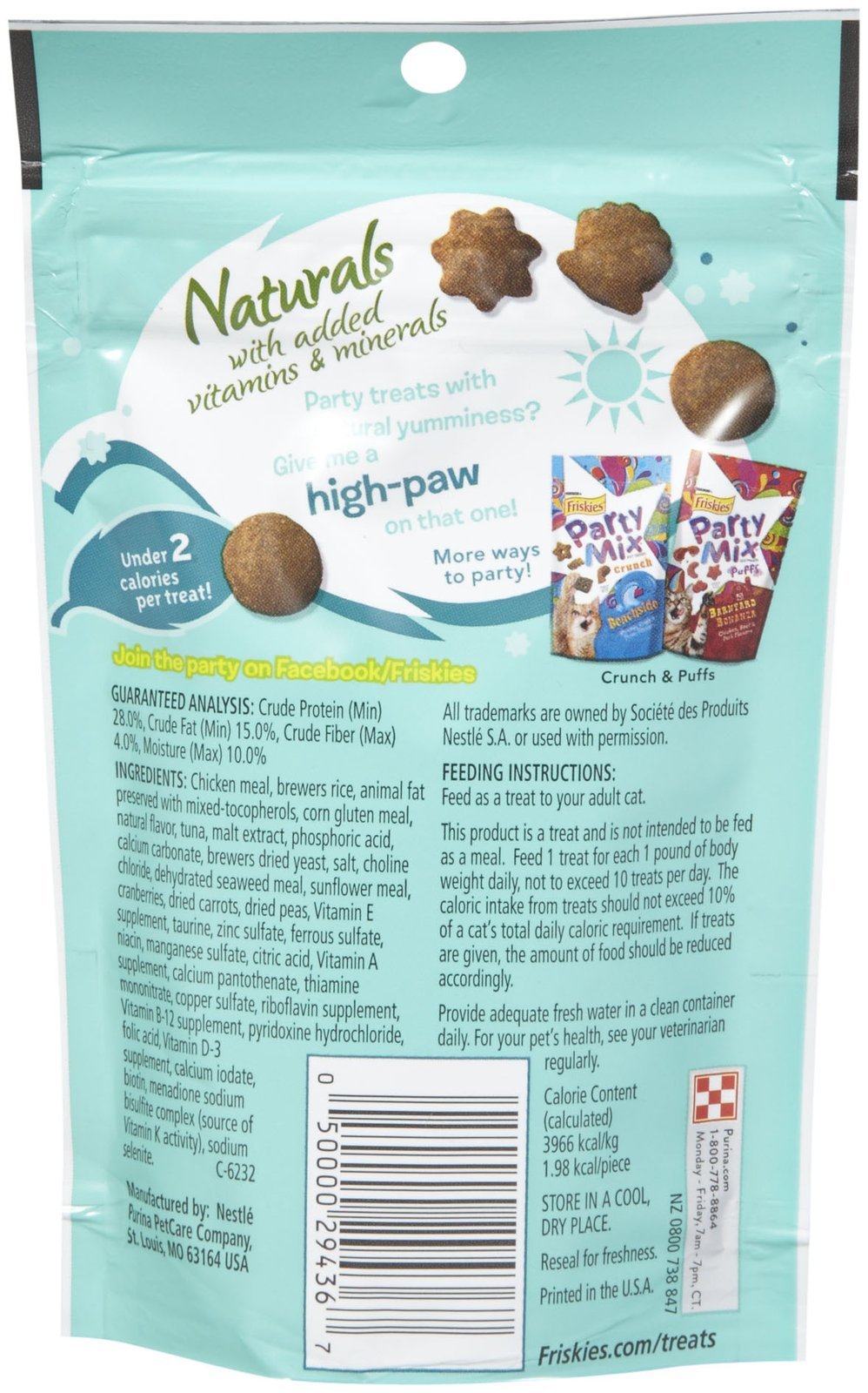 Friskies Case Of 10 Party Mix Naturals With Real Tuna - 2.1Oz