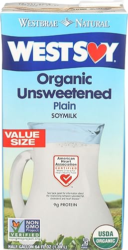 Westsoy Soymilk, Unsweetened, Original, 64-Ounce (Pack of 4)