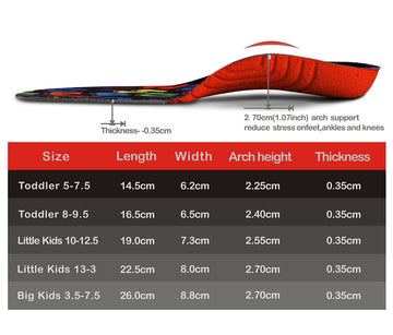 Orthotics Insole Kids - Orthotic Shoes Inserts For Flat Feet And Arch Support (Little Kids 13-3)