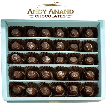 Andy Anand Vegan Belgian Dark Chocolate Cherry Cordials | Luxurious Gift Box | Indulgent, Decadent, Amazingly Delicious | Whole