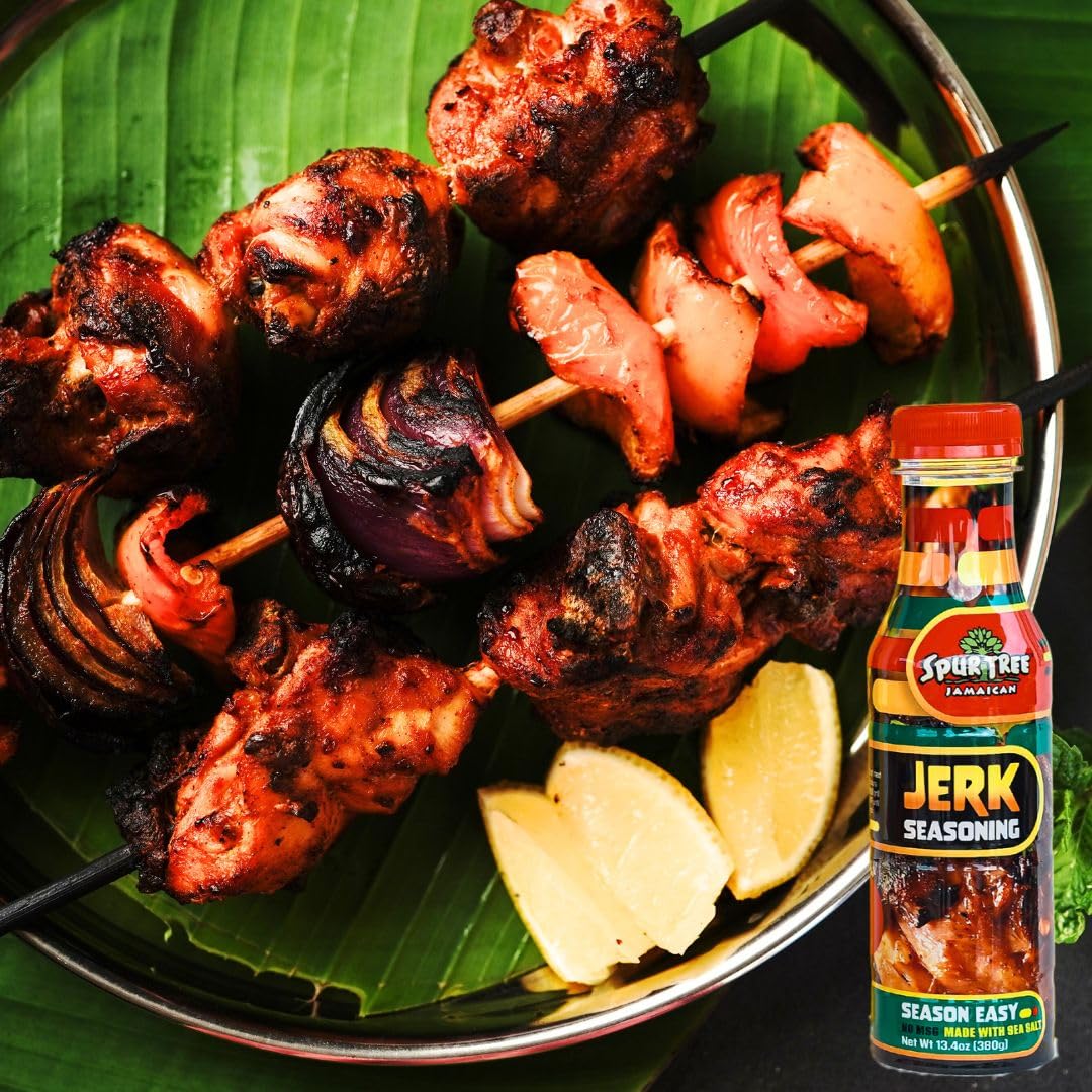 Spur Tree Jamaican Jerk Seasoning 13.4 Oz - Authentic Caribbean Mild Jerk Seasoning With All-Natural And Fresh Ingredients From