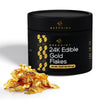 BeePoint 24K Edible Gold Foil Flakes - 30mg Gold Flakes for Cake Decorating Baking Cooking Cupcakes Chocolates Drinks - Edible Gold Sheets