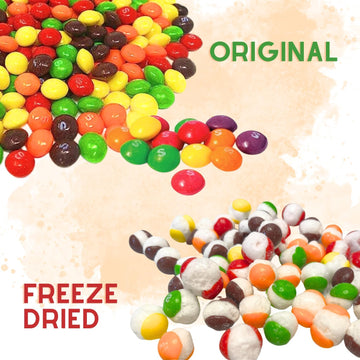 Freeze Dried Candy Skittles 1Lb (16Oz) Rainbow Candy - Ships In Box - Deliciously Crunchy, Intense Flavor, Lightweight Snack - R