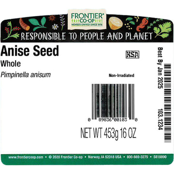 Frontier Co-Op Whole Anise Seed 1Lb