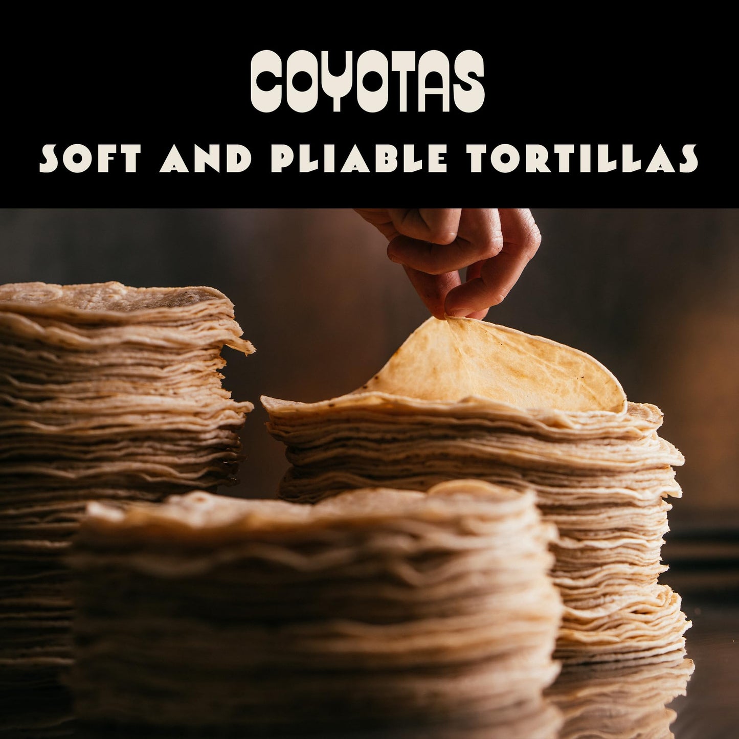 Coyotas - Organic Cassava Tortillas - Grain-Free, Gluten-Free, Non-Gmo, Vegan, Paleo, Medium 6 Inch - 8 Tortillas Per Pack (5 Pa