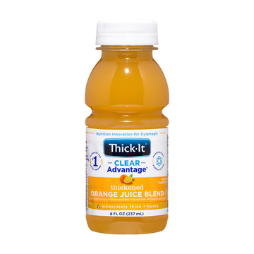 Thick-It Clear Advantage Moderately Thick Orange Juice, Honey Consistency, Ready-to-Drink, Digestible Swallowing Aid, Hydration