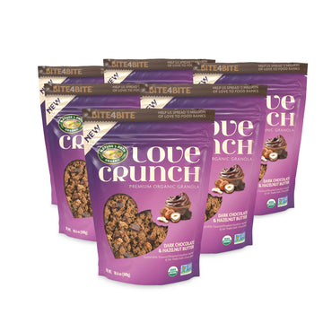 Love Crunch Organic Dark Chocolate And Hazelnut Butter Granola 10.6 Ounce Pouch (Pack Of 6)