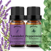 Yethious 2 Pack Lavender Peppermint Essential Oil Set Organic 100% Pure Undiluted Lavender Aromatherapy Oils For Diffuser, Skin,
