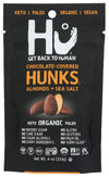 HU Chocolate Covered Hunks Almonds + Sea Salt, Vegan, Paleo, 4 Ounces (Pack Of 6)