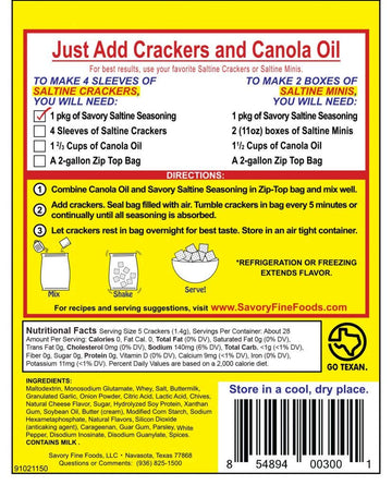Savory Saltine Seasoning, 1.4 Ounce (Pack of 2)