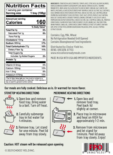 MISS OLIVE'S Variety Pack Microwavable Ready Meals - Lower Sodium (Bundle of 6) - One of Each Flavor