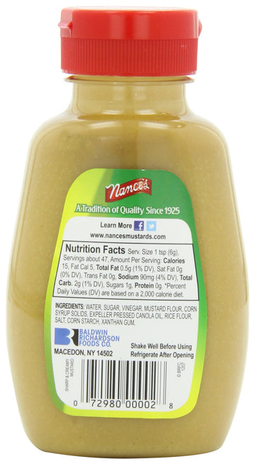 Nance's Mustard Sharp & Creamy, 10-ounces (Pack of6)