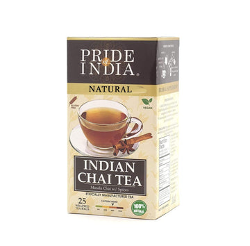 Pride Of India Organic Indian Chai/Spice Tea, 25 Count (6-Pack)