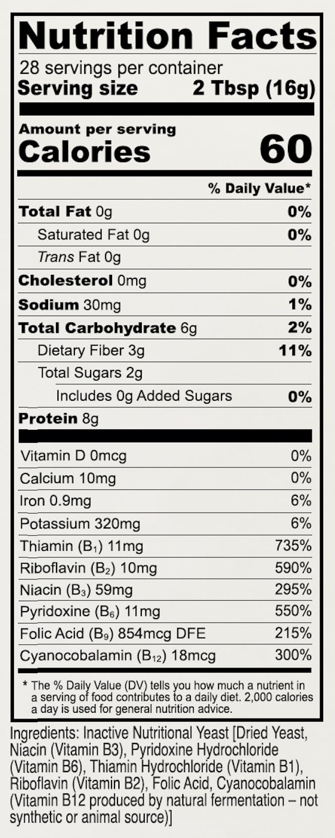 Anthonys Premium Nutritional Yeast Flakes, 1 Lb, Fortified, Gluten Free, Non Gmo, Vegan