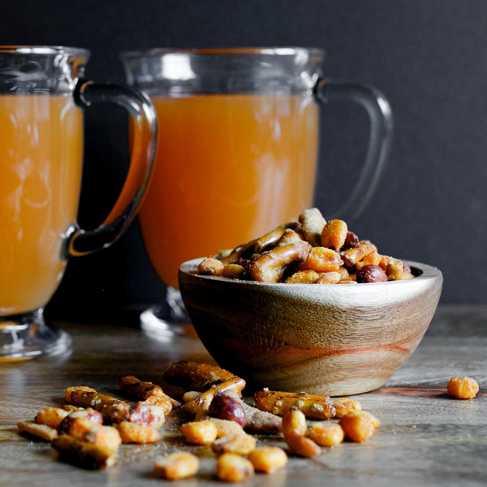 malt-inspired NUTS Habanero Bar Mix - Spicy Peanuts & Corn Sticks - 2oz Bags, 12 Pack