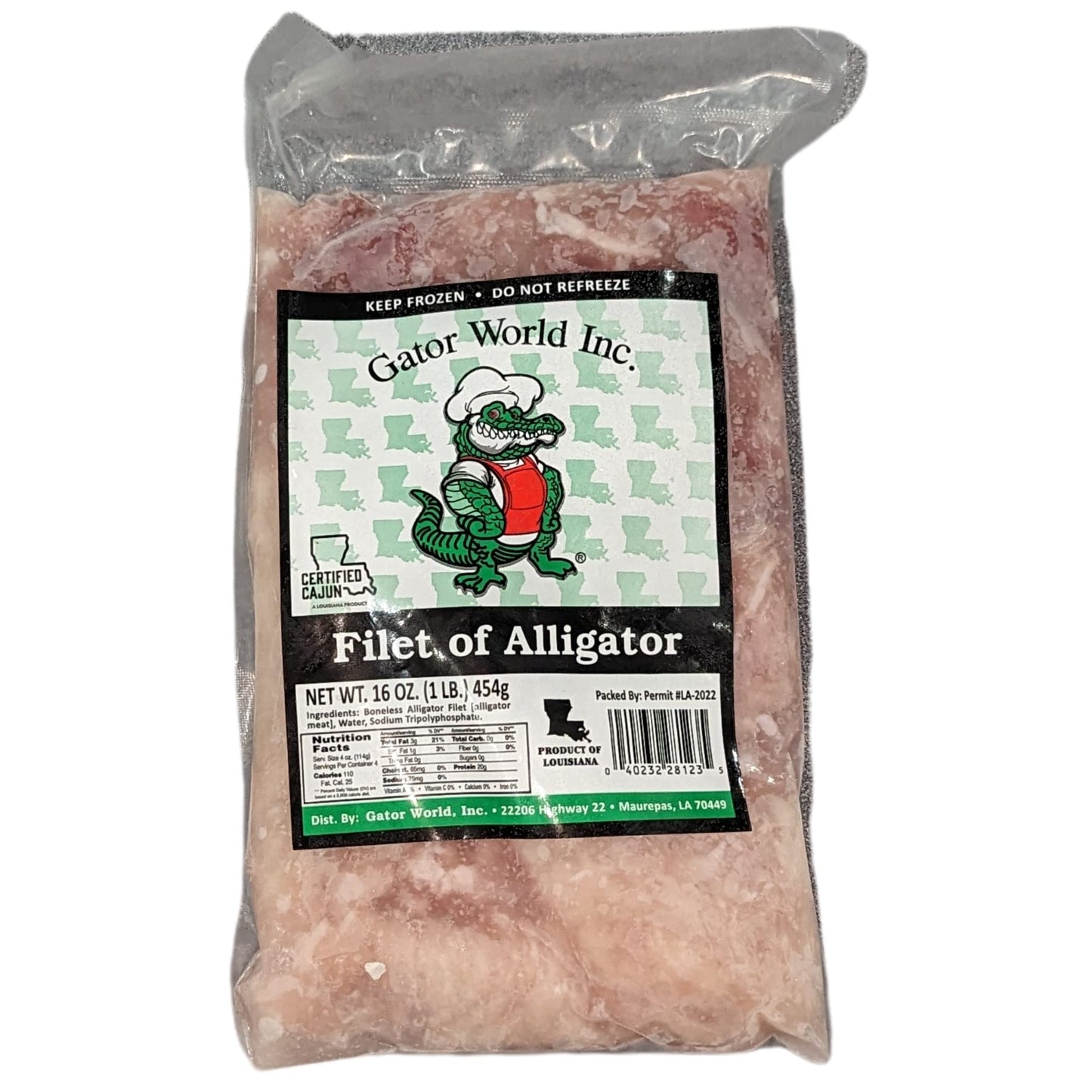 Alligator Filets - Farm Raised - Great For Grilling And Frying - Just Add Your Favorite Batter And Seasoning (1 Pound)