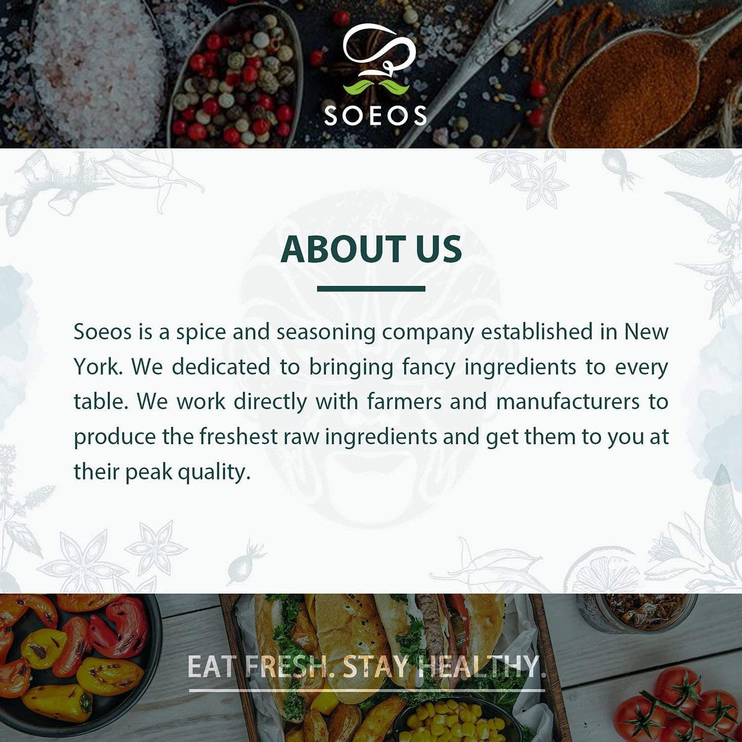 Soeos Chinese Five Spice 1 Ounce, Five Spice Powder, Five Spice Chinese Seasoning Non-GMO, Non-irradiated, No preservatives, No