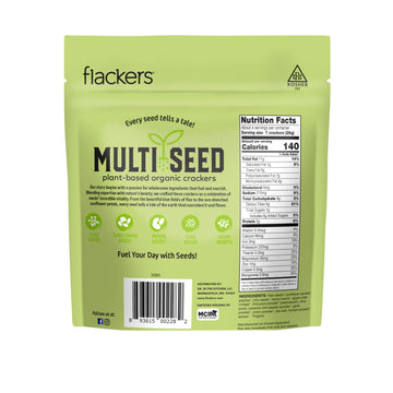 Flackers Organic Spicy Chili Lime Multi-Seed Crackers, 4 Ounce 6-Pack, Gluten Free, Non Gmo, Vegan, Keto Snack, 5G Protein, 6G F