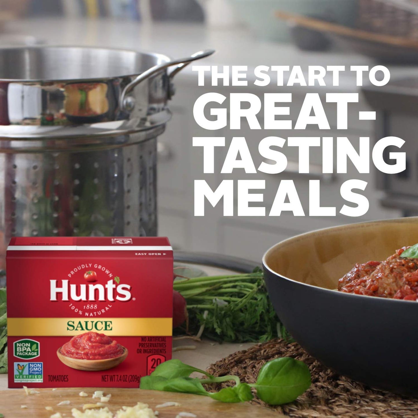 Hunt'S Tomato Sauce Carton, 7.4 Oz, 24 Pack