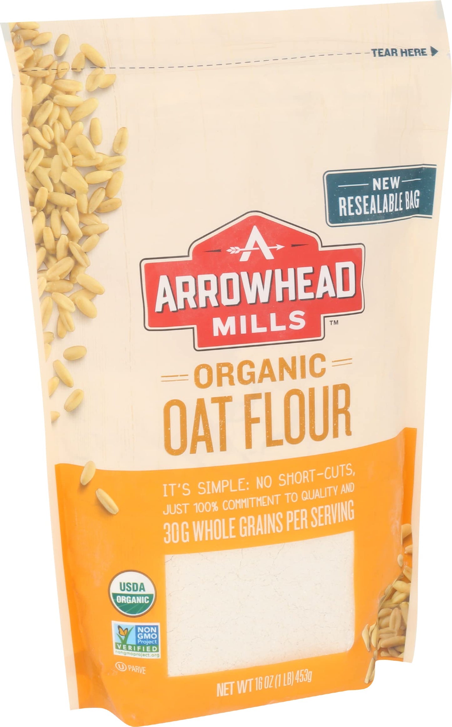 Arrowhead Mills Organic Oat Flour, 16 Oz Bag