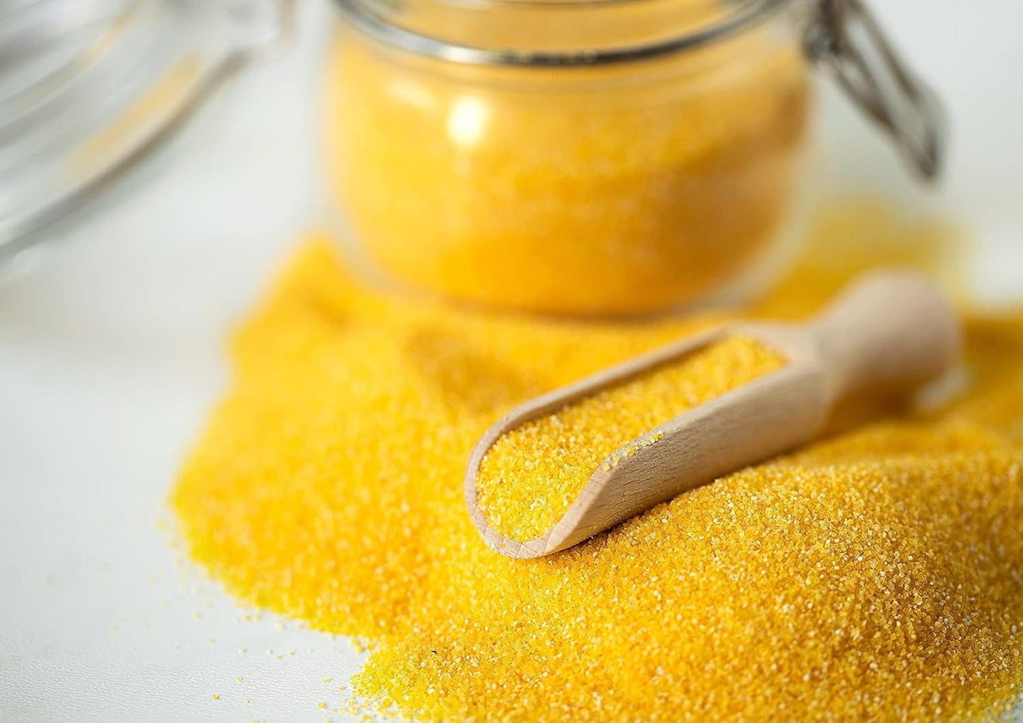 Food To Live Yellow Polenta, 1 Pound - Finely Ground Cornmeal. Product Of Italy. Easy To Cook. Creamy, Smooth Texture. Rich In A