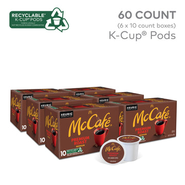 Mccafe Premium Roast Coffee, Keurig Single Serve K-Cup Pods, Medium Roast, 60 Count, (6 Packs Of 10)