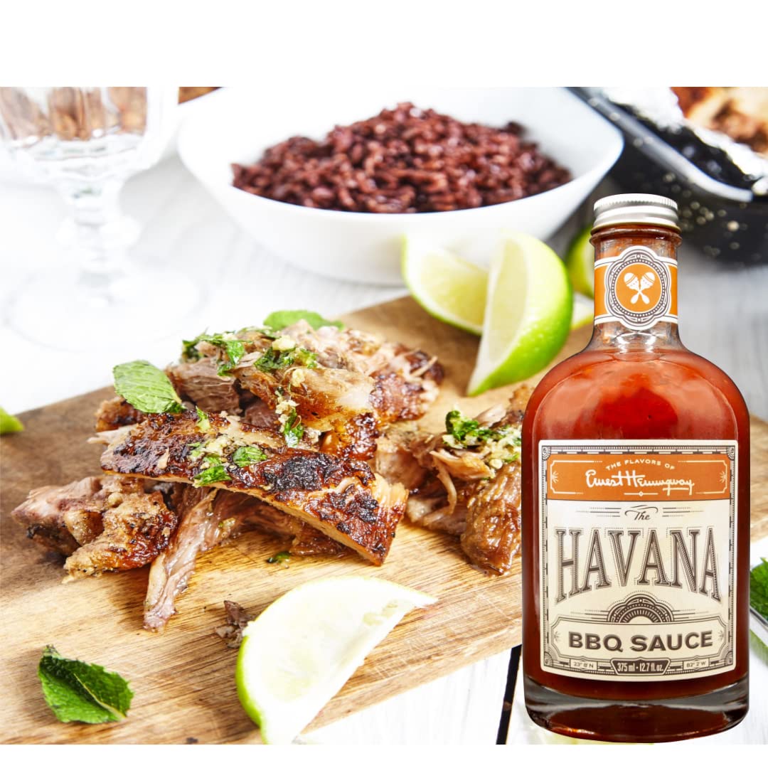 Flavors of Ernest Hemingway Sauces, The Havana BBQ Sauce, 12 ozs, 2 Pack - Gluten Free, No MSG, No HFCS