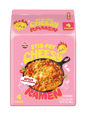 OTOKI Cheesy Ramen – Spicy Chili & Cheddar Flavor, 4.23 oz (Pack of 4)