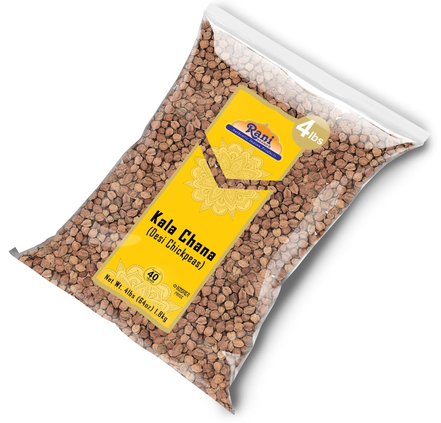 Rani Kala Chana (Desi Chickpeas Chana With Skin) 64Oz (4Lbs) 1.81Kg Bulk ~ All Natural | Gluten Friendly | Non-Gmo | Kosher | Vegan | Indian Origin
