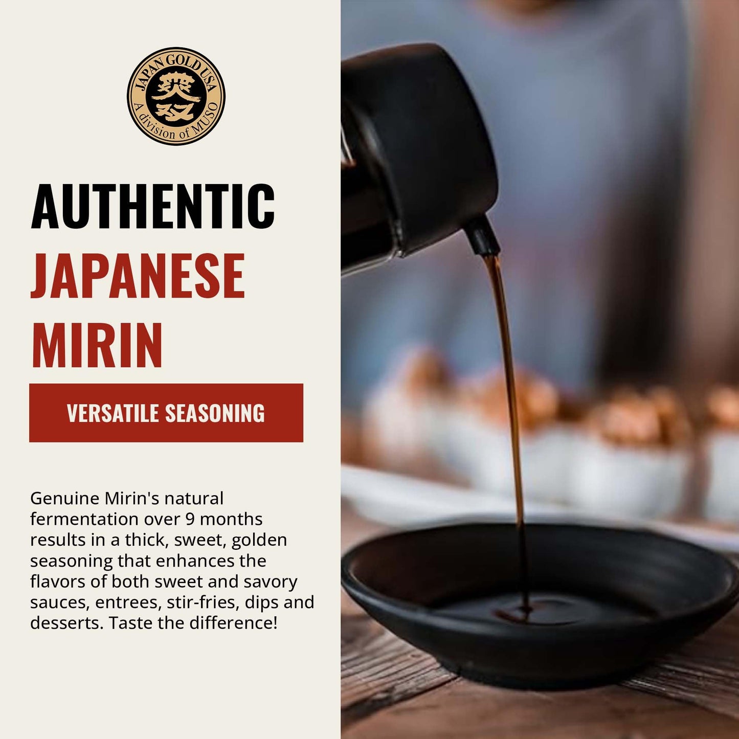 Ohsawa Genuine Mirin, Authentic Japanese Sweet Cooking Wine, Vegan, Non-GMO, 8.45 oz