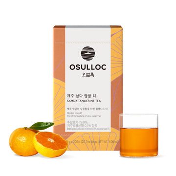 Osulloc Tangerine Tea (Fresh Jeju Tangerine Flavor), Fruit Tea Blend, Premium Teabags From Jeju Island, 20 Count, 1.06 Oz, 30G