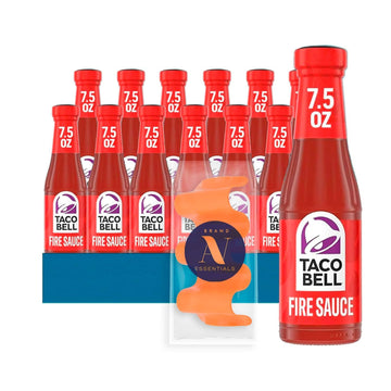 Taco Bell 12-Pack of Fire Sauce, 7.5 oz Glass Bottle + 1 Utility Freebie by Lavinia Essential