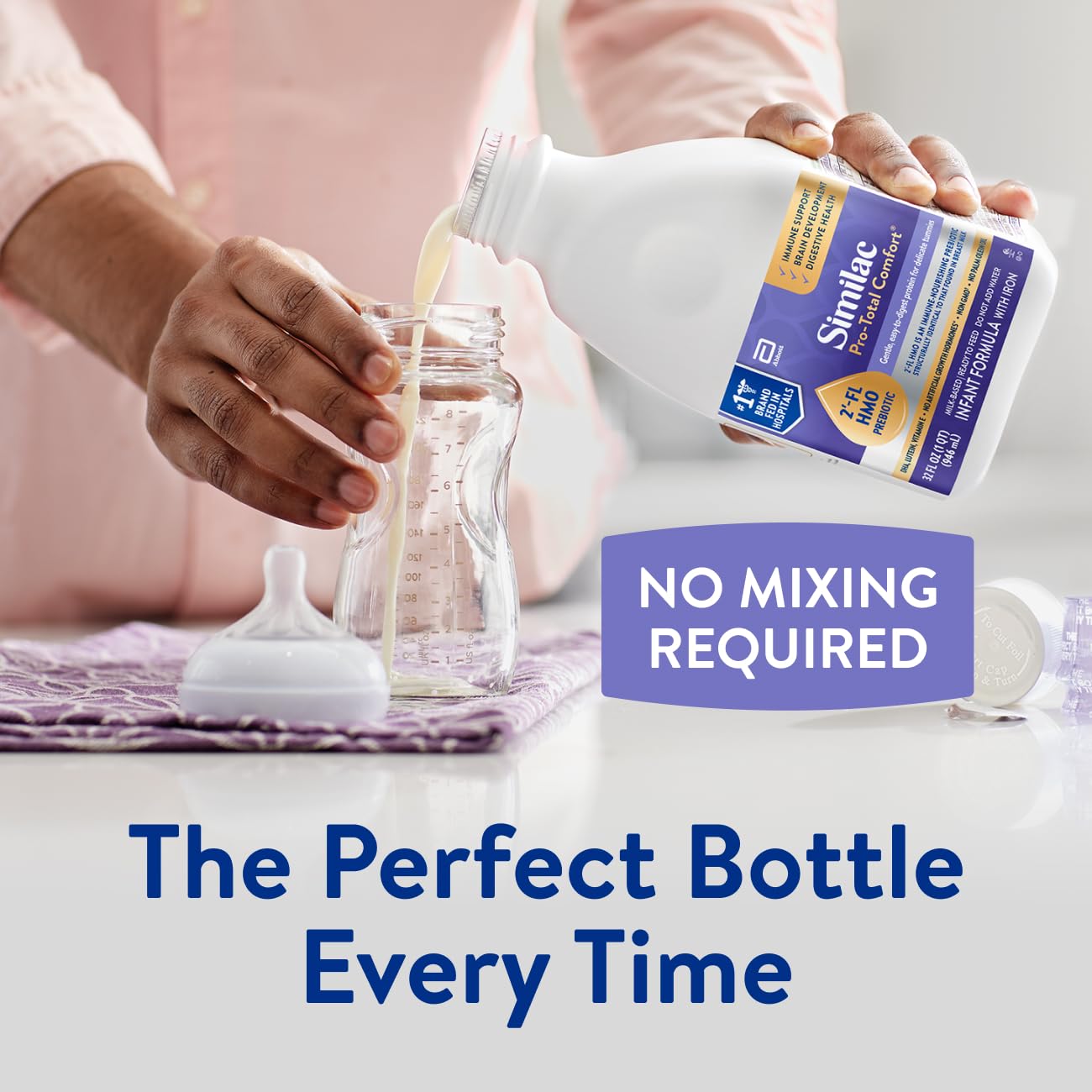 Similac Pro-Total Comfort Infant Formula With Iron, Ready to Feed, 32-fl-oz Bottle, Pack of 6