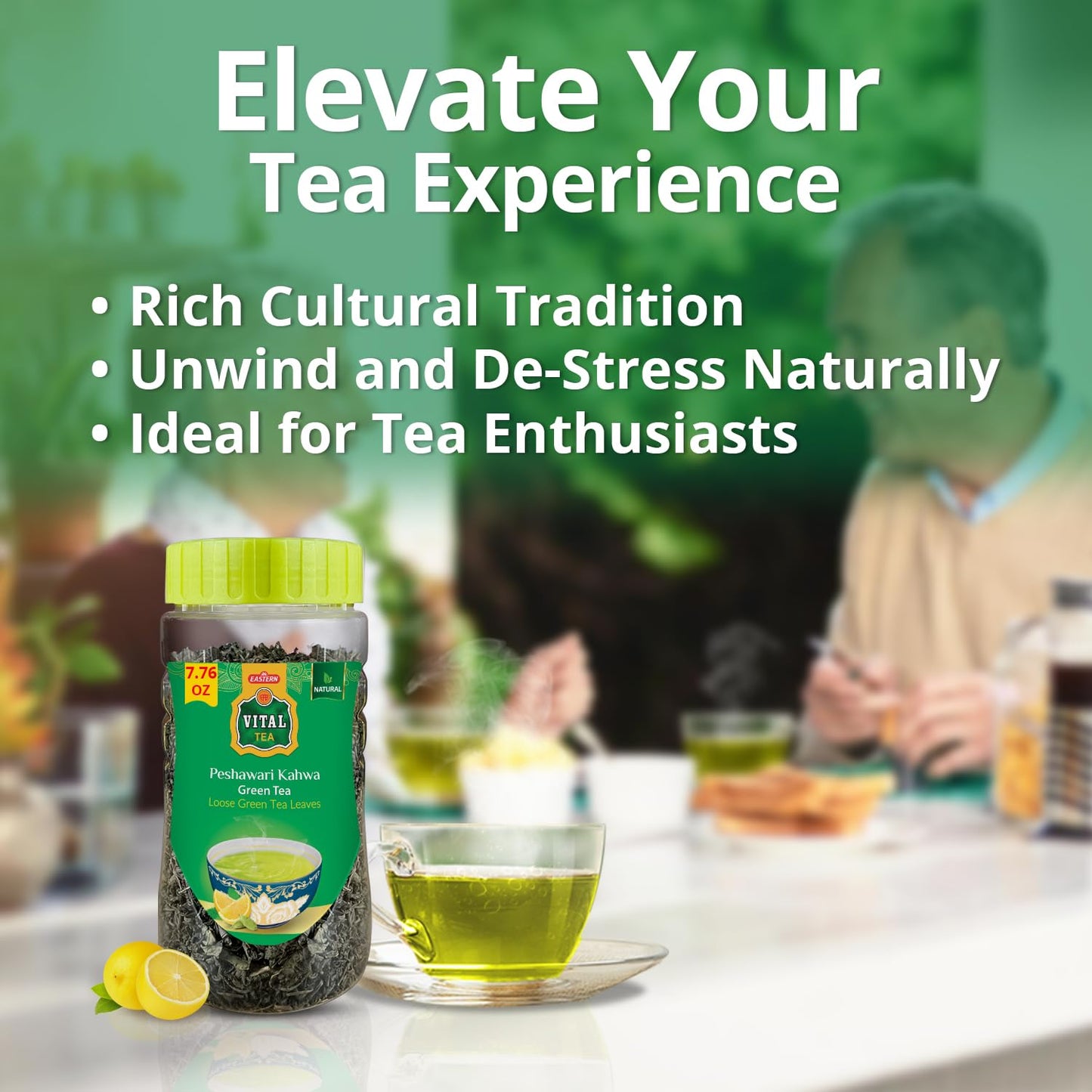 Peshawari Kahwa Tea- Jar Of 220G, Flavourful Taste Of Green Tea And Loose Leaf Tea, Freshly And Carefully Packed With Heritage T