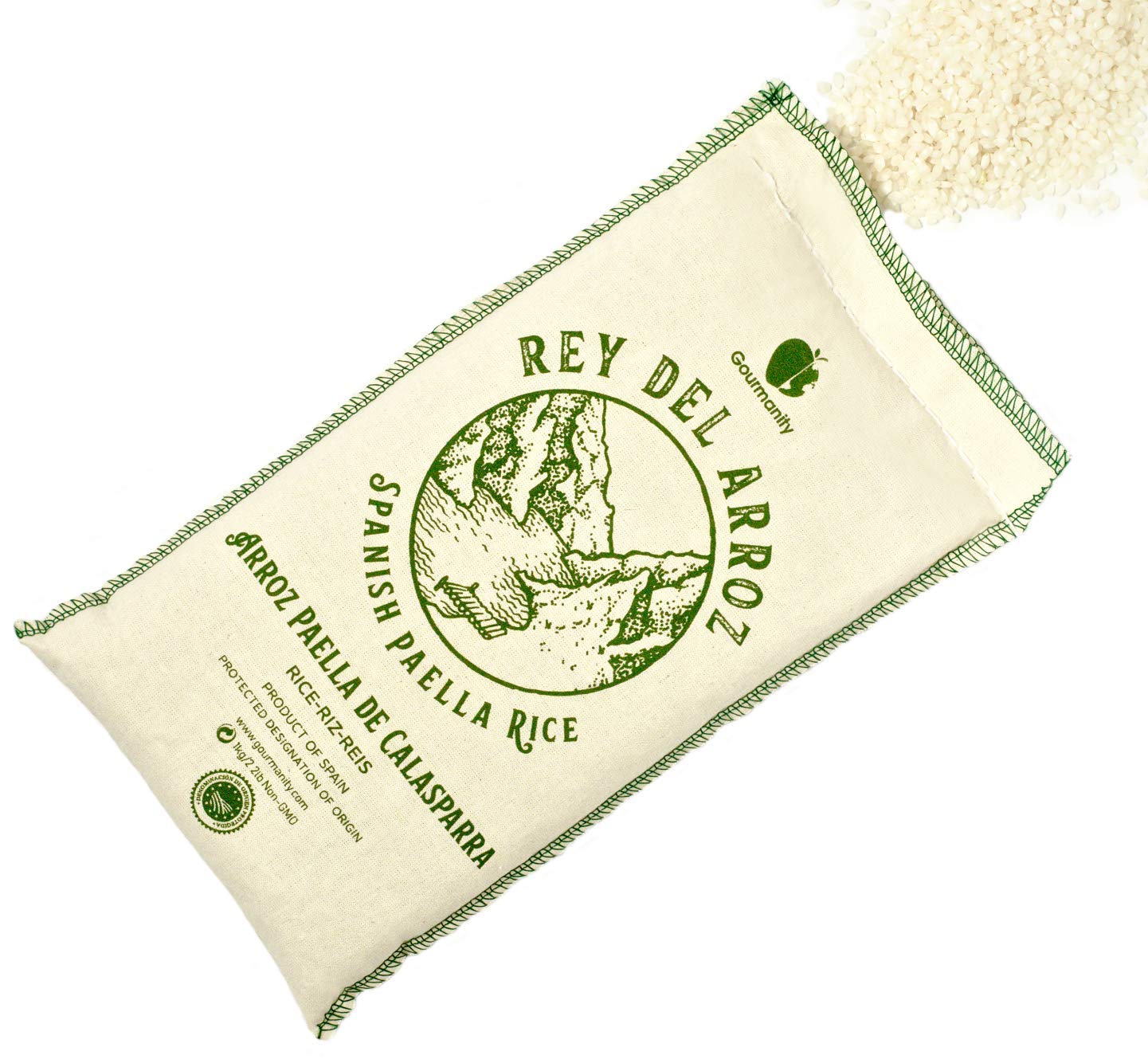 Gourmanity 2.2 lb Spanish Calasparra Rice for Paella, Rey del Arroz Authentic Spanish Calasparra Rice from Spain