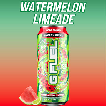 G Fuel Watermelon Limeade Energy Drink, 16 oz Can, 12-Pack Case