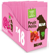 BEAR Real Fruit Snack Rolls - Gluten Free, Vegan, and Non-GMO - Raspberry - 36 Rolls, Healthy School And Lunch Snacks For Kids A