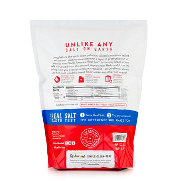 Redmond Real Salt Kosher - Natural Unrefined Gluten Free Kosher grind, 10 LB Bag