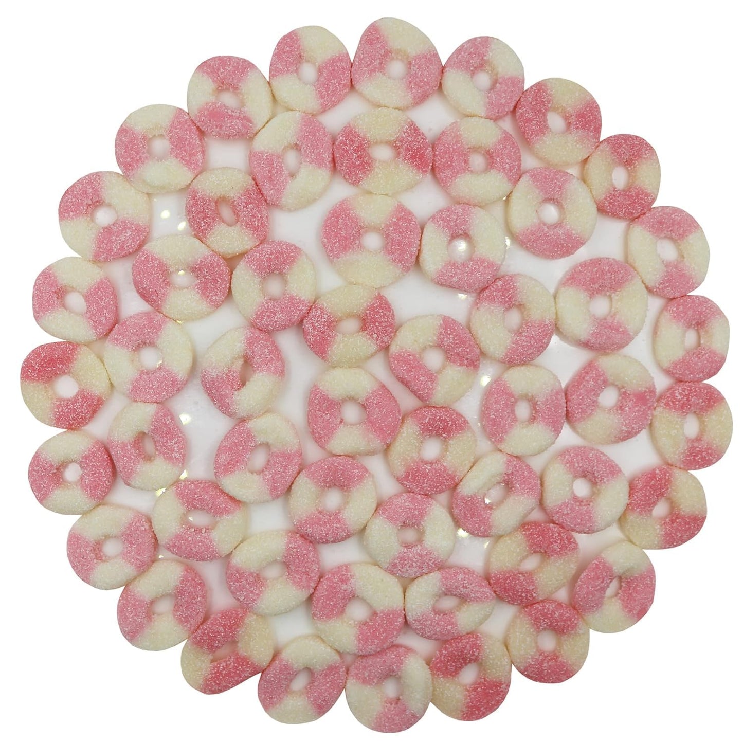 Firstchoicecandy Gummy Rings (Sour Mini Pink Lemonade, 4.5 Pound (Pack Of 1))