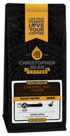 Christopher Bean Coffee Decaffeinated Whole Bean Flavored Coffee, Caramel Nut Fudge Truffle, 12 Ounce