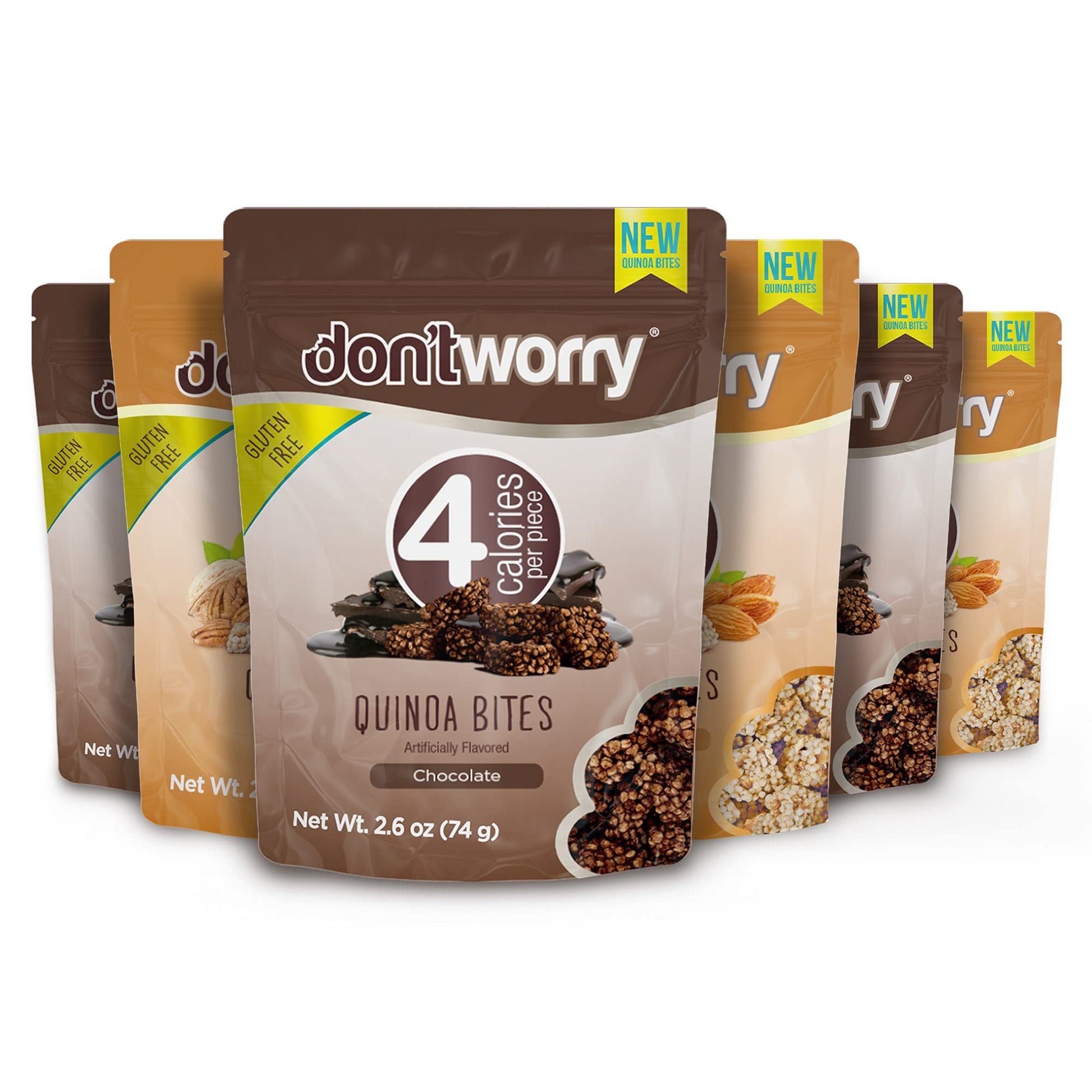 Don'T Worry Chocolate Quinoa Bites - Low Calorie Snacks, Only 4 Calories Per Piece!, Healthy Chocolate Granola Bars, Low Carb Qu