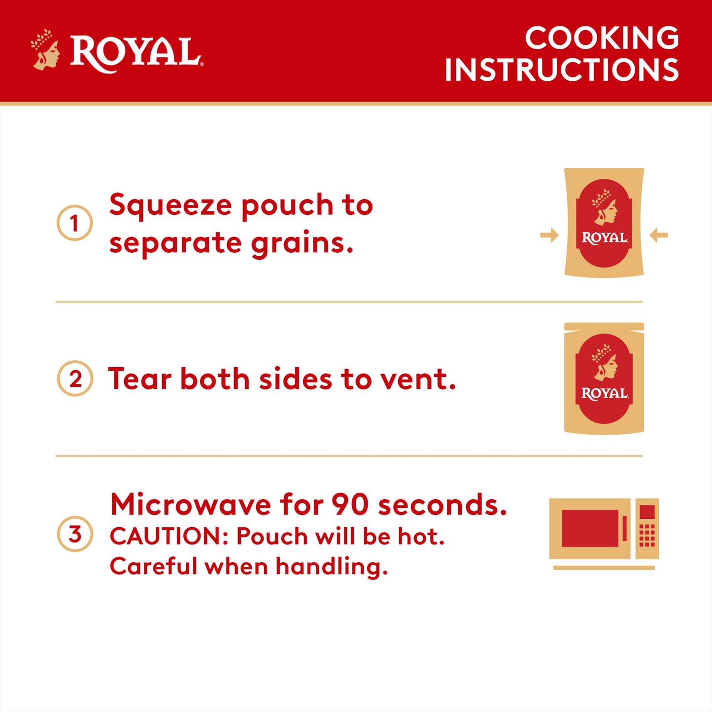 Royal - Ready To Heat Rice - Authentic Cilantro Lime, 4 Count