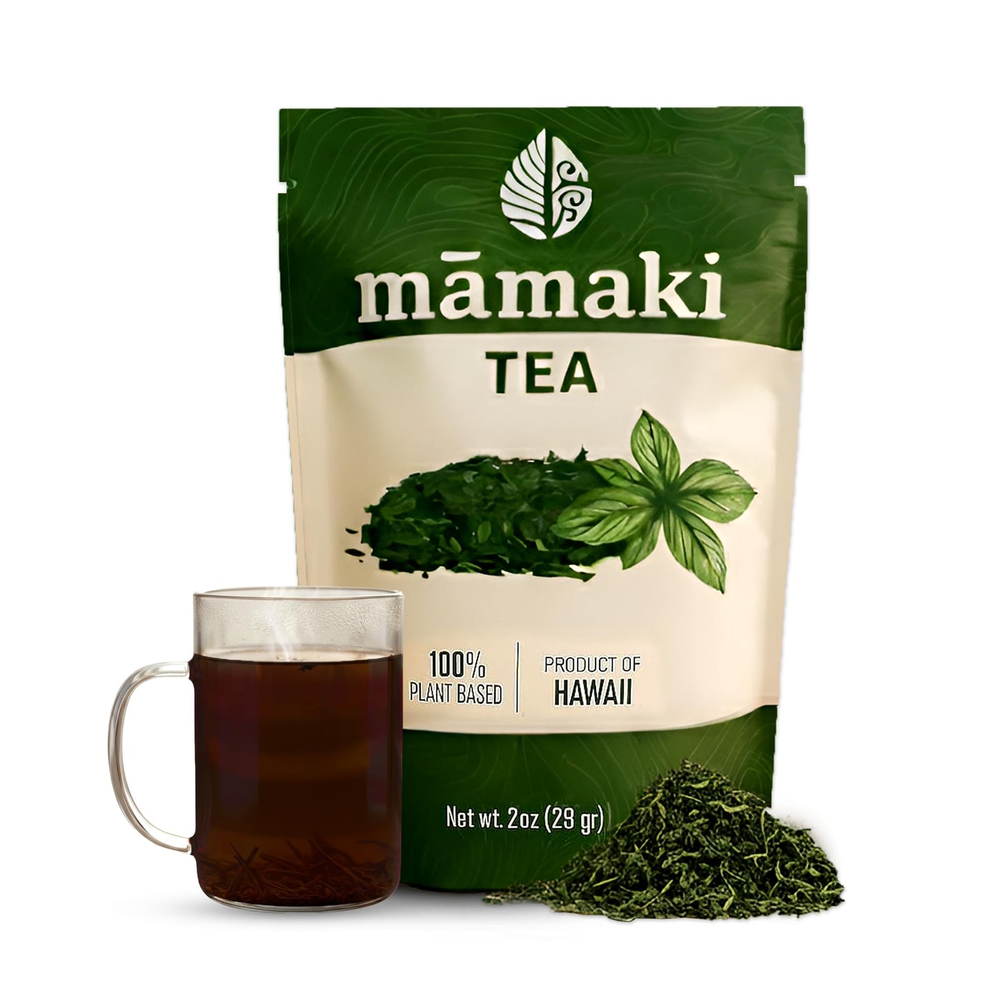 Nakihalani Farm Organically Grown Hawaiian Mamaki Tea (2Oz) - Energy Blend-Free Herbal Tea - Antioxidant-Rich Supports Digestion & Promotes Relaxation