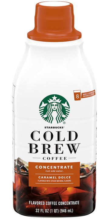Starbucks Cold Brew Coffee Concentrate (Caramel Dolce), 3, 32.0 Fl Oz
