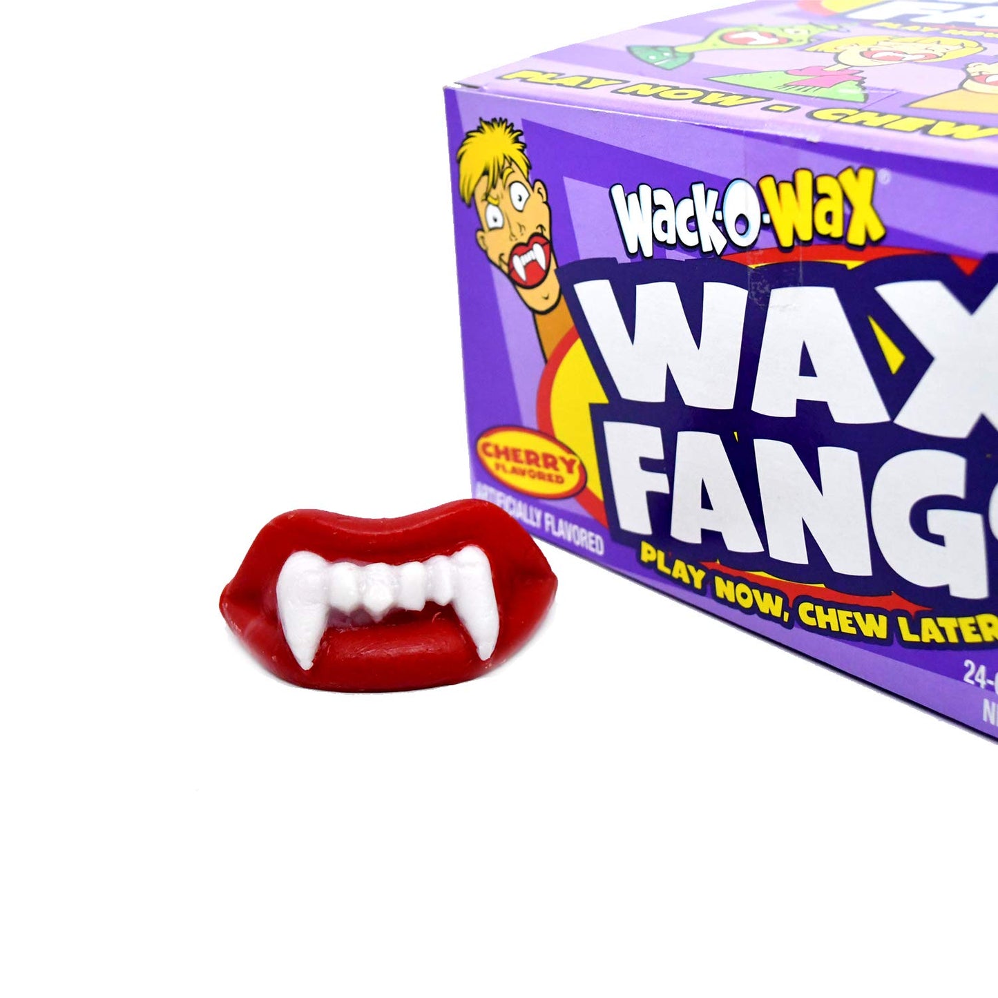 Wack-O-Wax Fangs, 24-Count Box, Cherry Flavor