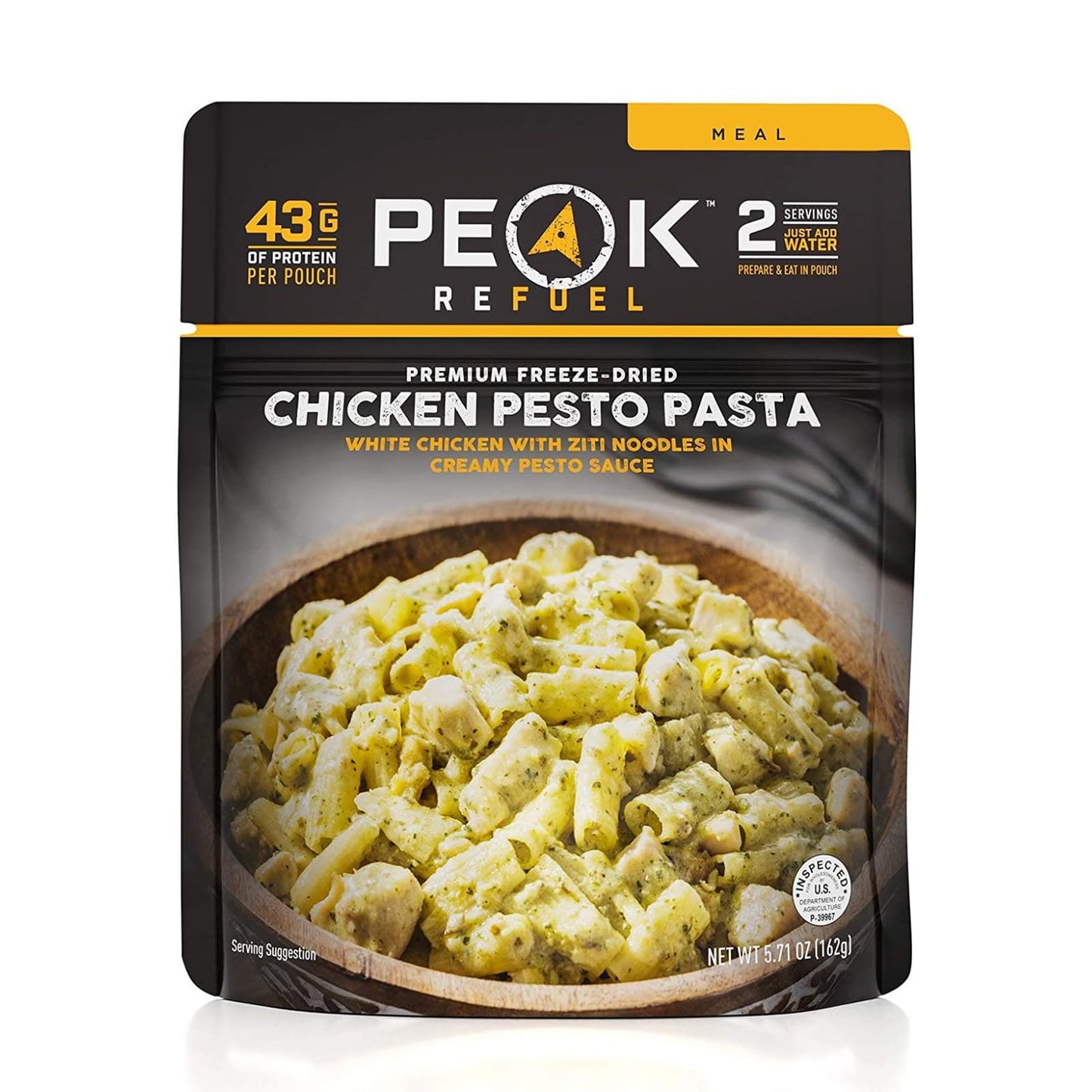 Peak Refuel Chicken Pesto Pasta| Premium Freeze Dried Camping Food | Backpacking & Hiking Mre Meals | Just Add Water | 100% Real