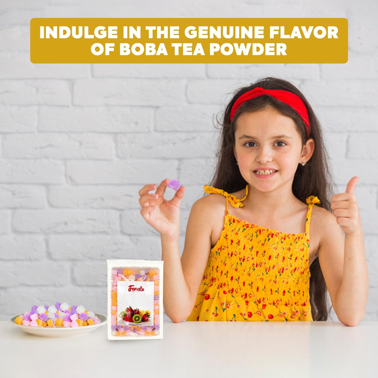 Fanale Mini Mochi Sweet Rice Cake - Rainbow Mixed Color Snack For Frozen Yogurt Toppings/Ice Cream Toppings/Shaved Ice Toppings