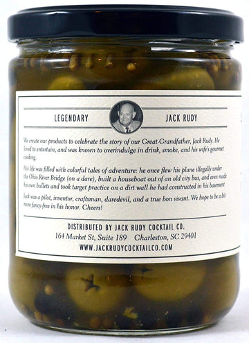 Jack Rudy Cocktail Co Vermouth Marinated Green Pitted Olives - 16 Fl Oz