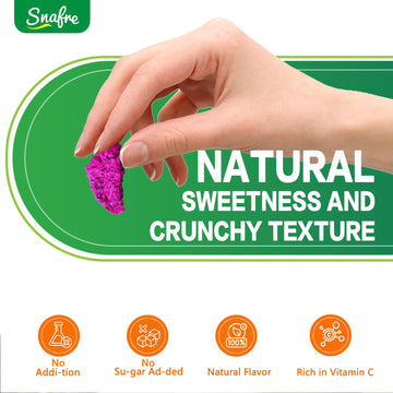 Freeze Dried Dragon Fruit Chunks, 150G/5.3Oz Freeze Dried Fruit, Frozen Dragon Fruit, No Sugar Added, 100% Natural, For Smoothie