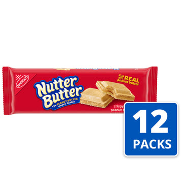 Nutter Butter Peanut Butter Wafer Cookies, 12 - 10.5 Oz Packs